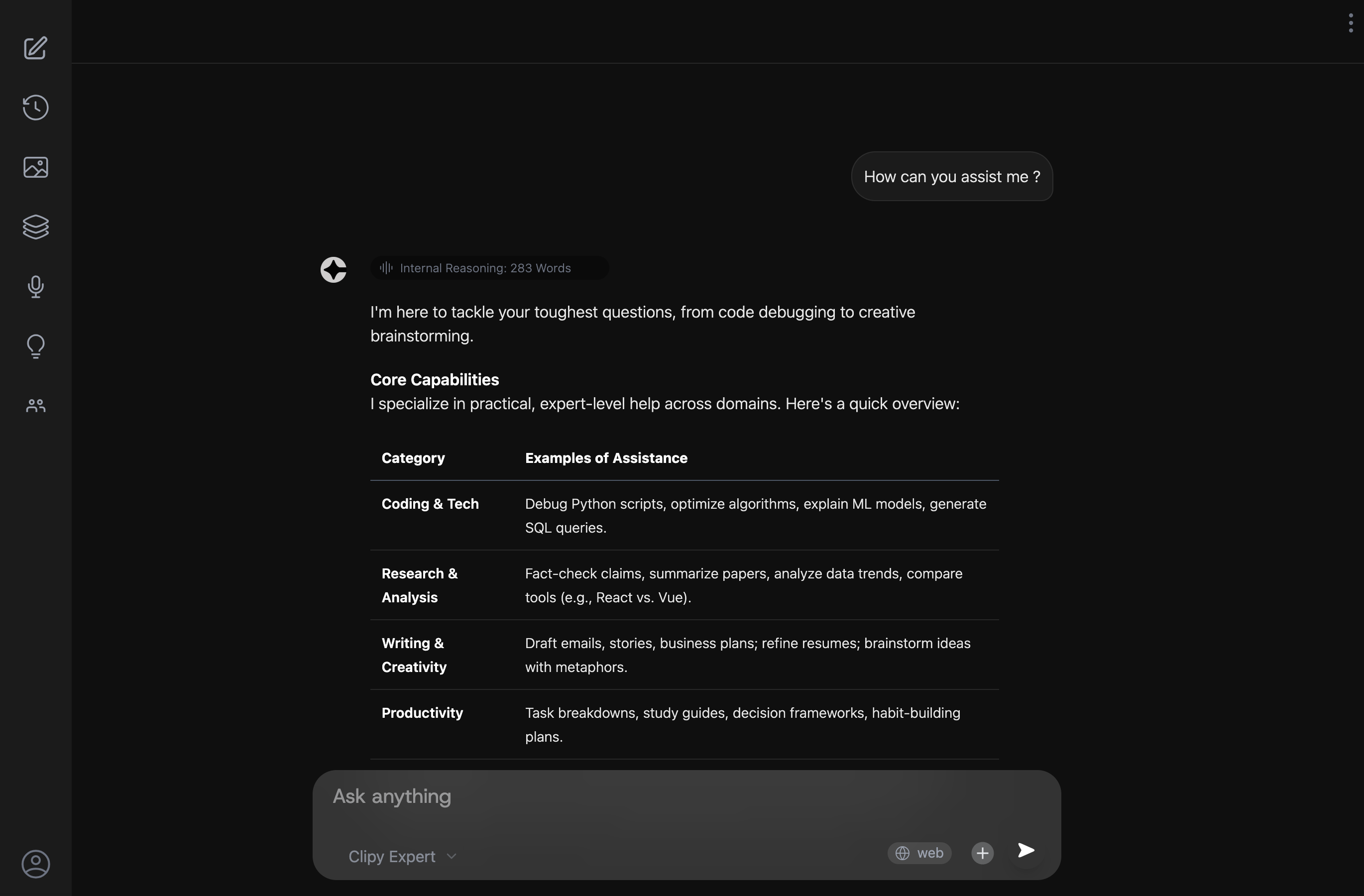 Clipy AI Assistants Feature